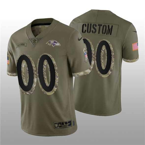 Men's Baltimore Ravens ACTIVE PLAYER Custom 2022 Olive Salute To Service Limited Stitched Jersey,We sell and wholesale Men's Baltimore Ravens ACTIVE PLAYER Custom 2022 Olive Salute To Service Limited Stitched Jersey on line form chian!